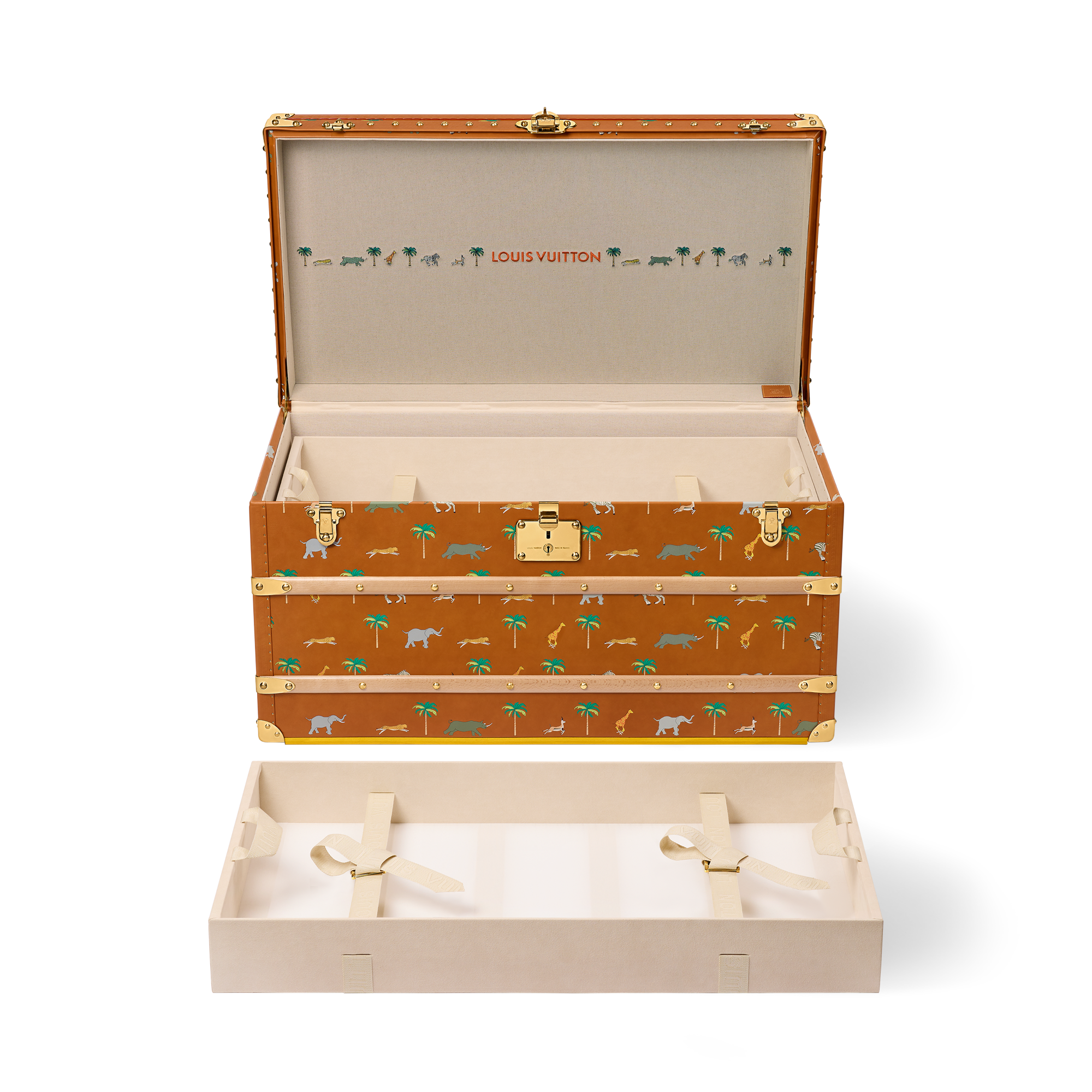 LV x Darjeeling Limited Courrier Lozine 90 Other Leathers - Trunks